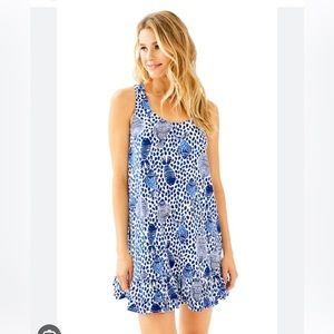 Lilly Pulitzer -evangelia-dress-high-tide-navy-heart-and-sole size XL